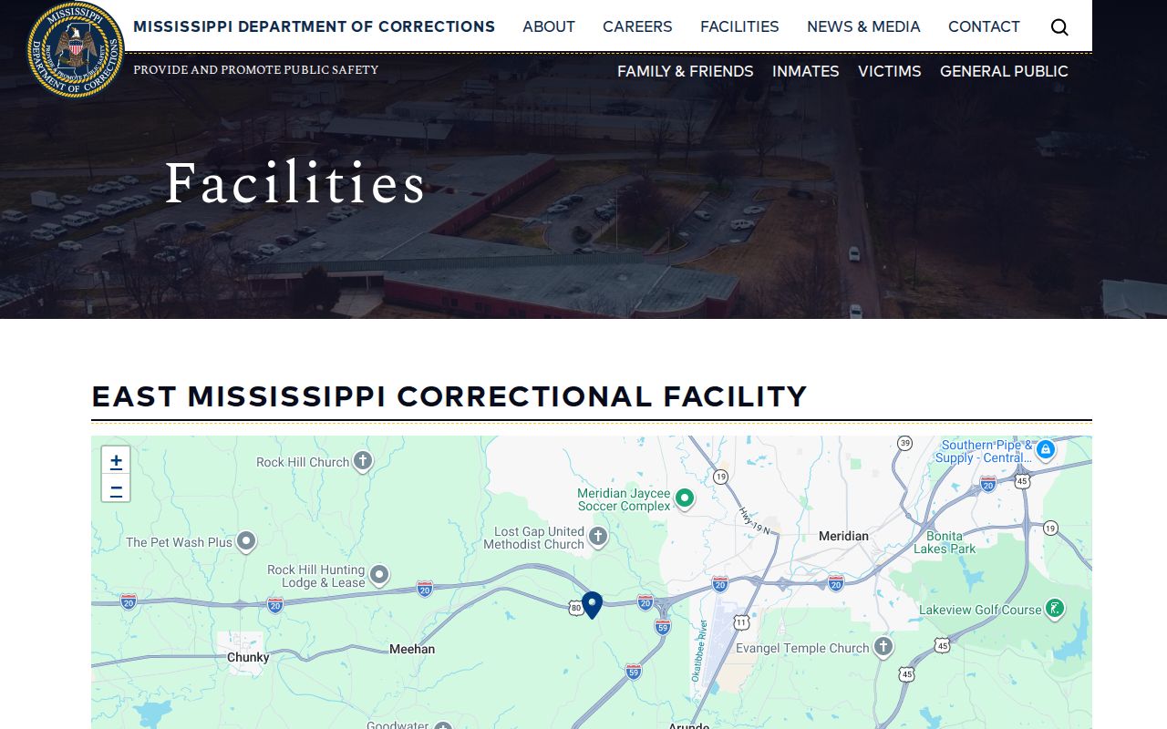 East Mississippi Correctional Facility offender release information